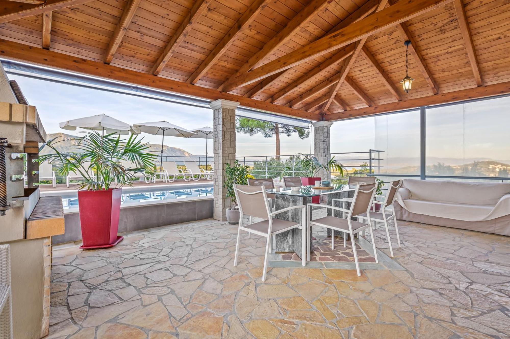 Villa Olivia Corfu - Amazing Sea-View 3 Bedroom Villa With A Pool Gazátika Eksteriør billede