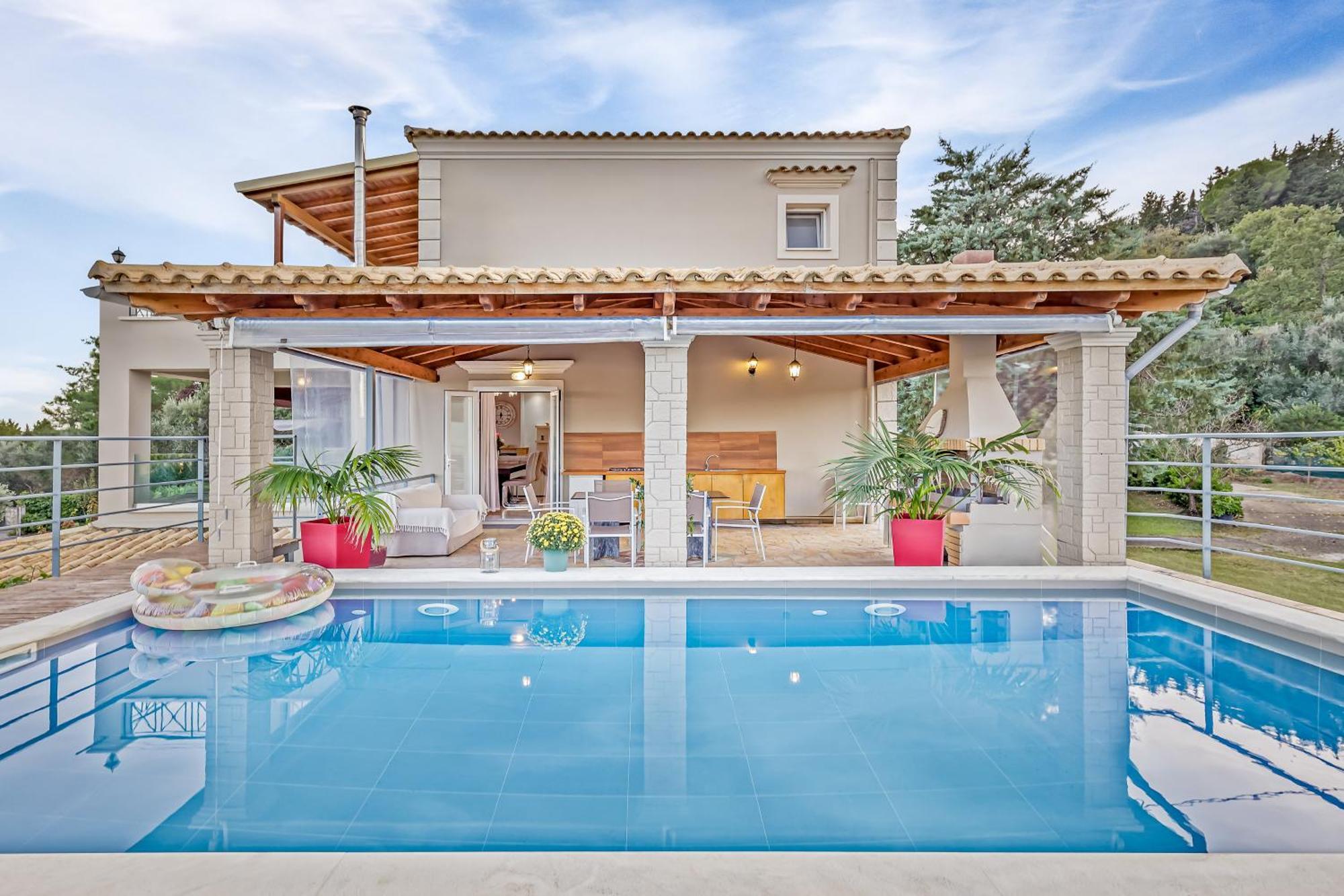 Villa Olivia Corfu - Amazing Sea-View 3 Bedroom Villa With A Pool Gazátika Eksteriør billede